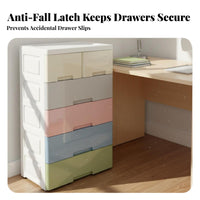 Space-Saving Plastic Storage Cabinet Large Capacity Multi-Layer Drawer Organizer Stable and Sturdy Plastic Chest of Drawers High Load-Bearing for Students, Homeowners, Dorm Room, Bedroom, Hallway, Playroom
