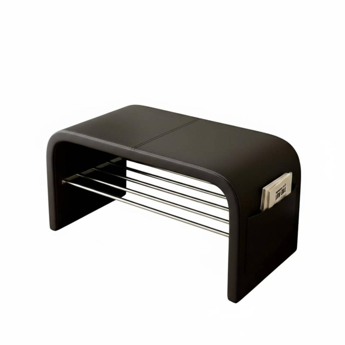 Faux Leather Surface Tufted Top Ottoman Multi-Functional Upholstered Bench With Storage Long Stool Comfortable Seating for Boutique Owners, Homeowners, Interior Designers, Entryway, Bedroom, Living Room, Clothing Shop