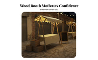 Wooden Market Stand Easy Assembly Wooden Market Stall High-Quality Wood Foldable Market Stand for Crafters, Night Markets, Craft Fairs, Outdoor Events