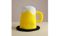 Beer Mug Hat Humorous Brew Mug Hat with Foam Top Novelty for Partygoers, Adults, Photo Booths