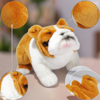 Stuffed Bulldog Soft Bulldog Plushie Dog Stuffed Fuzzy Stuffed Dog Standing for Children, Bedtime, Nursery
