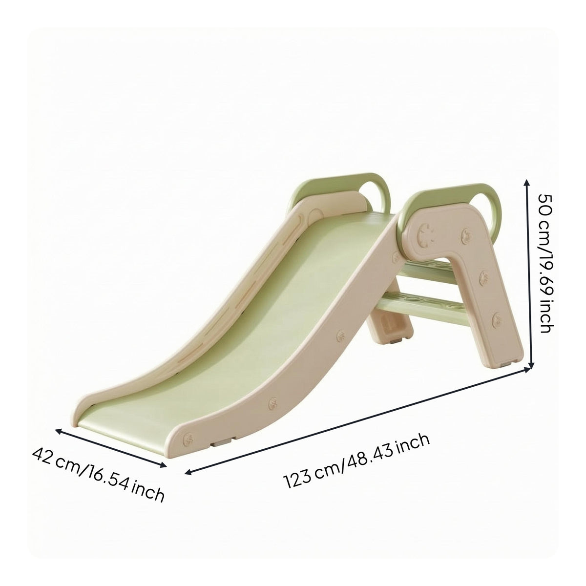Foldable Indoor Slide Built in Handholds Children'domestic Slide Smooth Sliding Surface