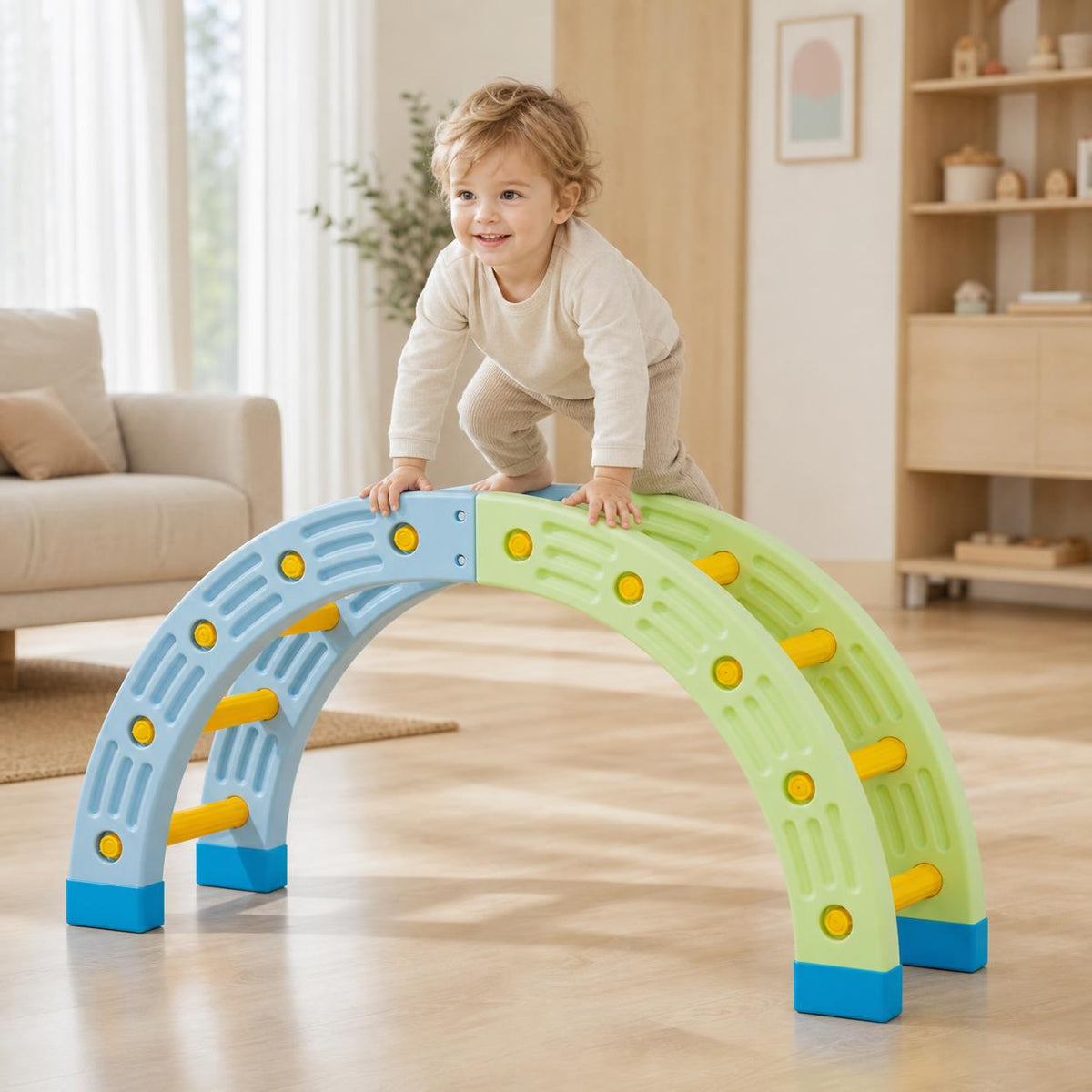 Sensory Integration Training Equipment Quarter Circle Kids Balance Beam Early Education Climbing Toy
