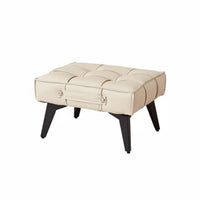 Light Luxury Design Round Upholstered Ottoman Multi-Functional Low Stool space-saving Size Footrest Padded Seat for aestheticaware Individuals, Apartment Dwellers, Homeowners, Living Room, Entryway, Bedroom, Vanity Area