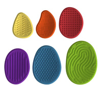 6 Pieces Soft Rubber Worry Stone Toys Calming Textured Sensory Stone Silent Item for Students, Autistic People