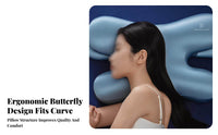 Zero Pressure Butterfly Shaped Pillow Slow Rebound Butterfly Shape Pillow Beauty Sleep for Adults, Back Sleepers, Sleeping, Bedroom, Napping