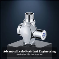 High Flow Rate Squat Toilet Flush Valve Water Saving Push Button Flush Valve Copper Body Construction for Commercial Bathroom