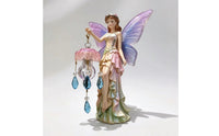 Fairy Wall Lamp Carved Fairy Figurine with Lantern Storybook Decor for Girls, Bedroom