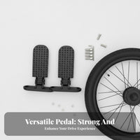 2 Pieces Foldable Foot Pegs Widened & Thickened Rear Seat Footrest Rear Passenger Foot Peg Non-Slip Surface for Children