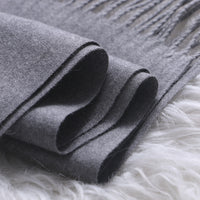 Women's Solid Color Imitation Cashmere Scarf, Thickened Warm Shawl for Winter