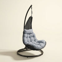 Hanging Basket Chair with Stand Outdoor Egg Chair with Stand Woven Furniture for Adults, Patio, Garden, Balcony