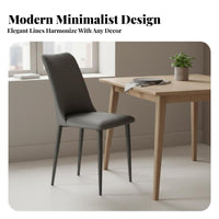 Modern Design Upholstered Slim-Leg Seat Minimalist Design Dining Chair Soft Upholstery Home Furniture Ergonomic Backrest for Restaurant Owners, Homeowners, Interior Decorators, Living Room, Kitchen