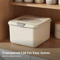 Moisture-Proof Rice Storage Container Multi-Use Sealed Rice Bin Clear View for Kitchen