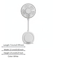 Stick-on Mini Fan Compact Personal Cooling Adjustable Angle