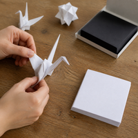 Origami Paper Squares for Kids' Crafts and Paper Cutting, Single Color