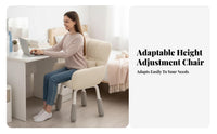 Height Adjustable Computer Chair Soft Upholstery Adjustable Study Armchair