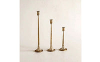 3 Pieces Metal Candlestick Holders Vintage-Style Taper Candle Holder Stable
