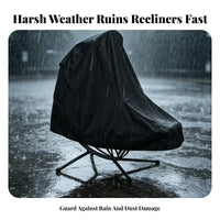 Water-Resistant Hanging Chaise Lounge Cover Silver-Coated Suspended Chaise Cover Fitted Garden Furniture Securing Ties for Outdoor