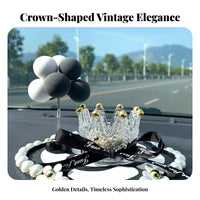 Vintage Design Glass Crown Candle Holder Multi-Functional Crown Shaped Candle Holder Elegant Design for Smokers, Vanity, Bedroom