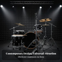Height Adjustable Hi-Hat Stand Double Braced Legs Drum Cymbal Stand Non-Slip Rubber Feet for Students, Live Performance, Rehearsal, Practice