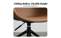 Minimalist Look rotating Rolling Chair Modern and type Rolling Task Chair Padded Seat Office Furniture Ergonomic Design for Students, Adults, Women, Study Room, Bedroom