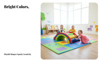 17 Pieces Modular Design Sensory Integration Play Equipment Waterproof Soft Foam Climbing Blocks Easy to Clean Indoor Foam Climber Set for Toddlers, Babies, Preschoolers, Kindergarten, Early Learning Center, Playroom