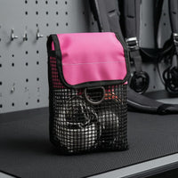 Flap-Top SMB Pouch Contrast Trim Diving Mesh Pouch Hanging Fastener Dive Accessory Bag Attachment Loop