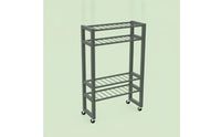 Floor-Standing Racket Holder with Wheels Mobile Pickleball Rack Metal Pickleball Storage Cart Rolling for Clubs, Coaches, Players, Gym, Court, Garage