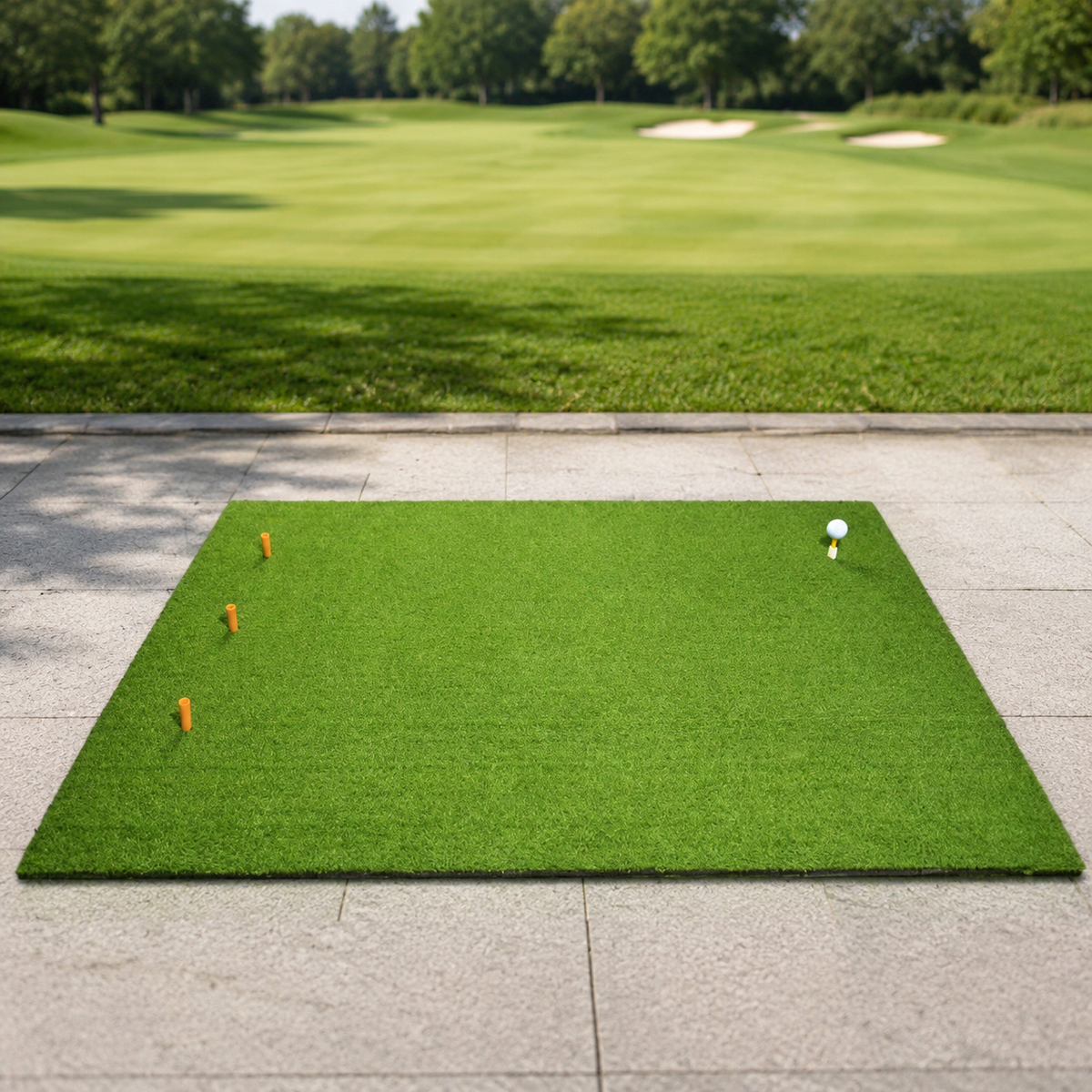 Golf Mat 1.2m×1.5m Artificial Turf Mat for Golf Practice High Elasticity Base Non-slip Treatment Indoor & Outdoor Use Shot Practice