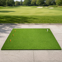 Golf Mat 1.2m×1.5m Artificial Turf Mat for Golf Practice High Elasticity Base Non-slip Treatment Indoor & Outdoor Use Shot Practice