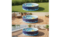Rigid-Sided Hardboard Pool No-Inflation Foldable Pool Easy Setup Sturdy for Garden