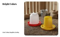 Automatic Fowl Waterer Easy to Clean Fowl Feed Bucket Automatic Chicken Waterer for Farmers, Backyard