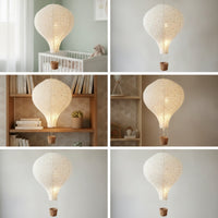 Whimsical Hot Air Balloon Lampshade with Basket Dreamy Hot Air Balloon Hanging Lampshade Cozy Lamp Soft for Baby, Bedroom
