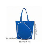 Teardrop Front Pocket Shoulder Tote Bag Contrasting Trim Textile Tote Bag Hand Carry
