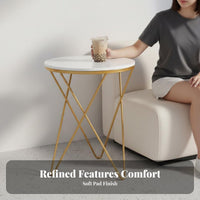 Nordic design Scalloped spine Armchair Gold-Tone Frame Accent Chair plush fabric Upholstery Single Sofa Ergonomic Comfort for Business Owners, Interior Designers, Living Room, Boutique, Bedroom, perusing corner