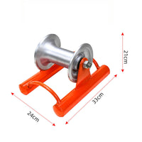 Straight-Run Cable Pulley Anti-Friction Cable Guide with Frame Low Power Level Hardware for Wire Laying, Job Sites