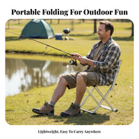 Foldable Lightweight Camping Seat with spinerest Easy to Carry foldable Chair with spine reinforcement space-saving Folding Stool Quick Setup for Campers, Travelers, Fishing, Barbecues, Hiking, Beach