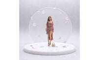Walk Girl Figure Decorative Display Fashion Girl Miniature Dollhouse Use 1:64 Woman Figure