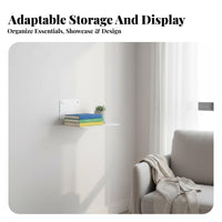 Space-Saving Invisible Bookshelf Multi-Purpose Invisible Book Ledge Multifunctional Floating Shelf Rust-Resistant for Minimalists, Students, Homeowners, Study Room, Bedroom, Office, Hallway