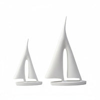 Effortless Sailing Resin Sailboat Decor Light Luxury Abstract Sailboat Sculpture Symbolic Gift Modern Boat Statue Handmade for Wine Cabinet, Entryway, TV Stand, Bookshelf