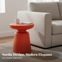 Round Plastic Coffee Table Waterproof Minimalist Coffee Table Living Room Furniture Stable Support Multi-Functional for Balcony