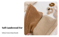 Soft and Comfortable Lambswool Makeup Pouch Portable & Lightweight Fuzzy Cosmetic Pouch Thoughtful Gift for Women, Daily Use, Travel, School