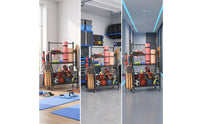 Garage Sports Equipment Organizer Smooth-Rolling Ball Storage Rackwith Wheels Heavy-Duty Garage Organizer with Shelves for Gym, Basement, Game Room