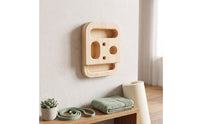 Climbing Fingerboard Compact Wooden Finger Training Board Wall-Mounted for Climbers, Boulderers, Home Gym