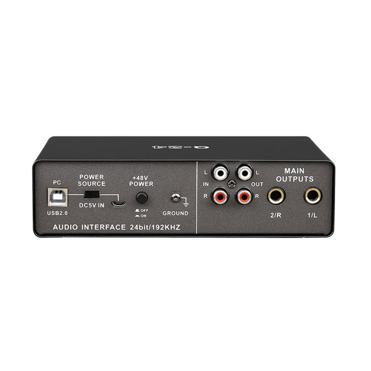 24-bit/192kHz USB Audio Interface Loopback External Audio Interface High Resolution Sound Card Plug and Play for Mobile Recording