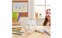 Blank Canine Mask Wearable Unpainted Canine Mask Lightweight for Art Class