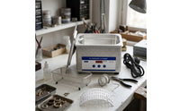 Ultrasonic Cleaner with Basket Digital Countertop Ultrasonic Cleaner Compact for Jewelers, Hobbyists, Home