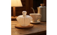 Translucent Pour-over Cone Filter Paper Presser 3D Printed Pour over Filter Press PETG Drink Accessory Frosted