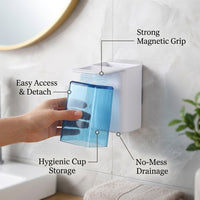 Toothbrush Holder No Drill Wall Mount Toothbrush Organizer , Sink Organizer Countertop, Toothbrush Rack Care Organizer for Family