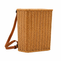 Backpack Basket with Shoulder Straps Hands Rattan Backpack Basket Lightweight for Kids, Young Children, Pretend Play, Gardening
